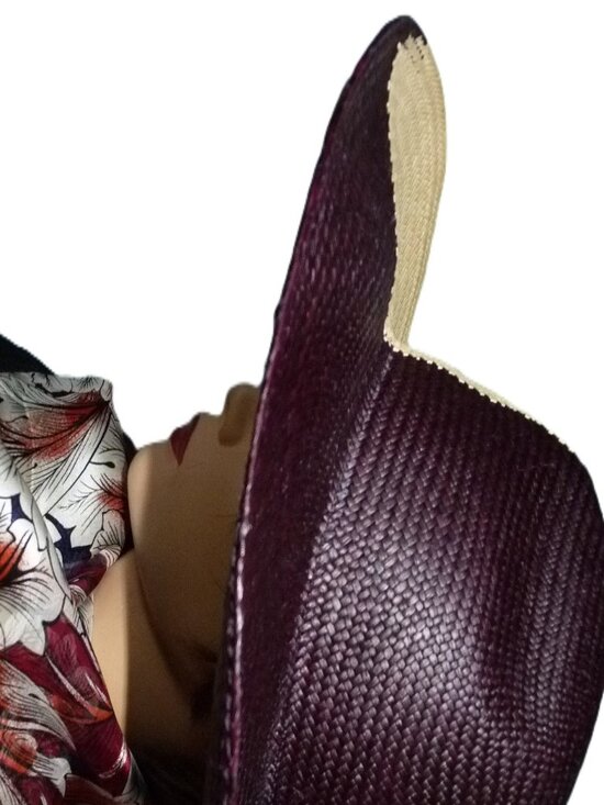 Panama Hat Ecuador Toquilla straw two tone hat L main image 4